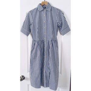 Kim and Proper Blue and White Striped Sabrina Shirtdress